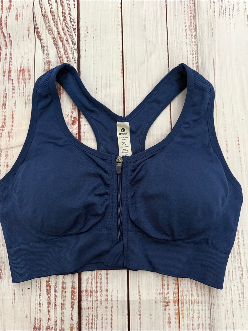 90 Degree By Reflex Front-Zip Racerback Sports Bra XL Bundle - Picture 3 of 14